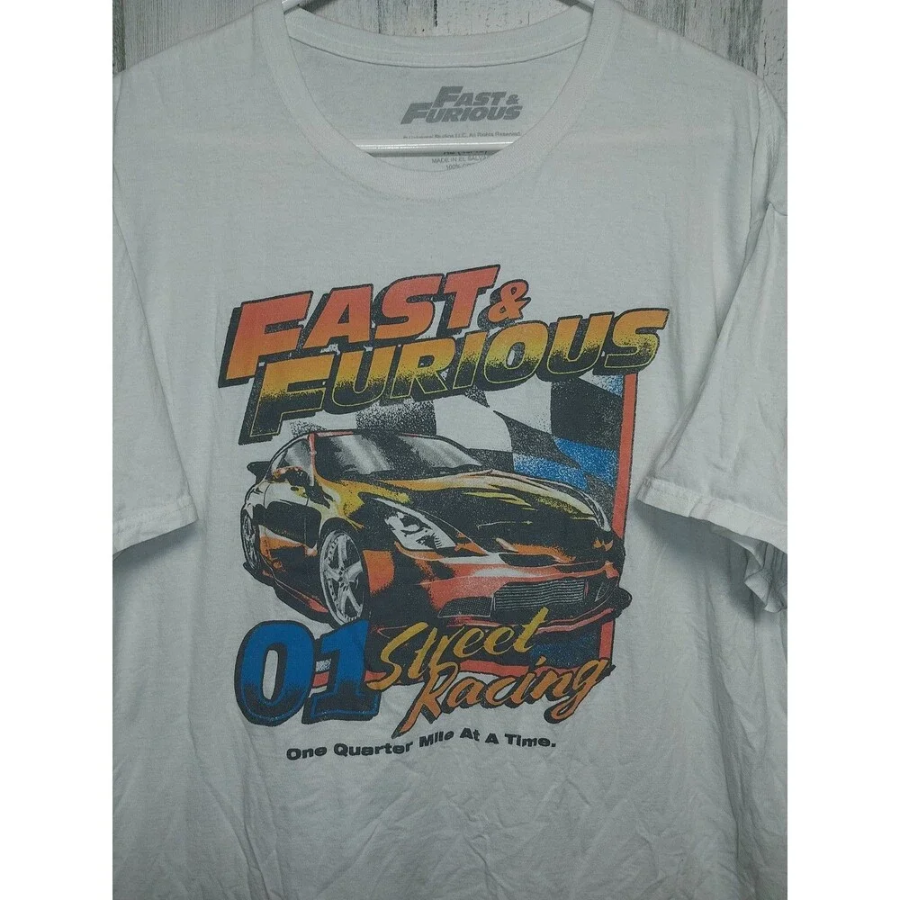 Fast and Furious Shirt Street Racing One Quarter Mile At A Time Graphic XL